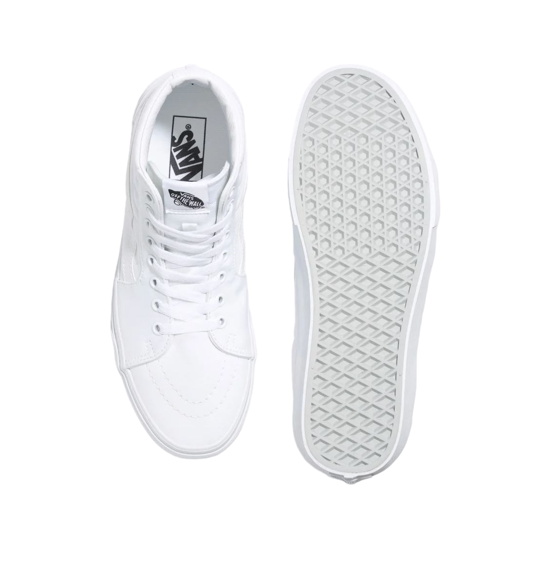 Unisex Vans Sk8-Hi True White Lace Up High Top Shoes