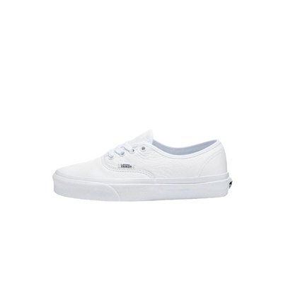 Unisex Vans Authentic Premium Leather True White Lace Up Shoes