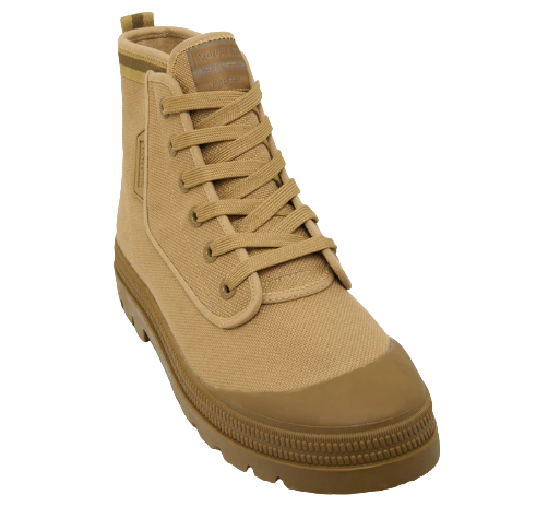 Mens Volley Overgrip Canvas Work Boots Shoes Tan