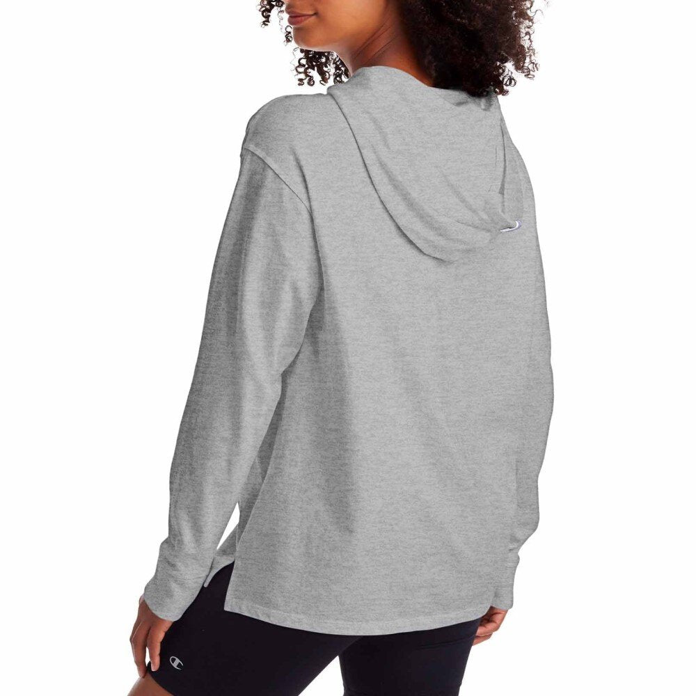 Womens Champion Oxford Gray Hoodie Everyday Cotton Jumper