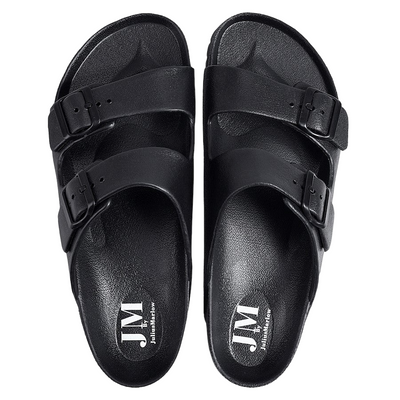 Mens Jm Brody Julius Marlow Black Sandals Slip On Summer Shoes