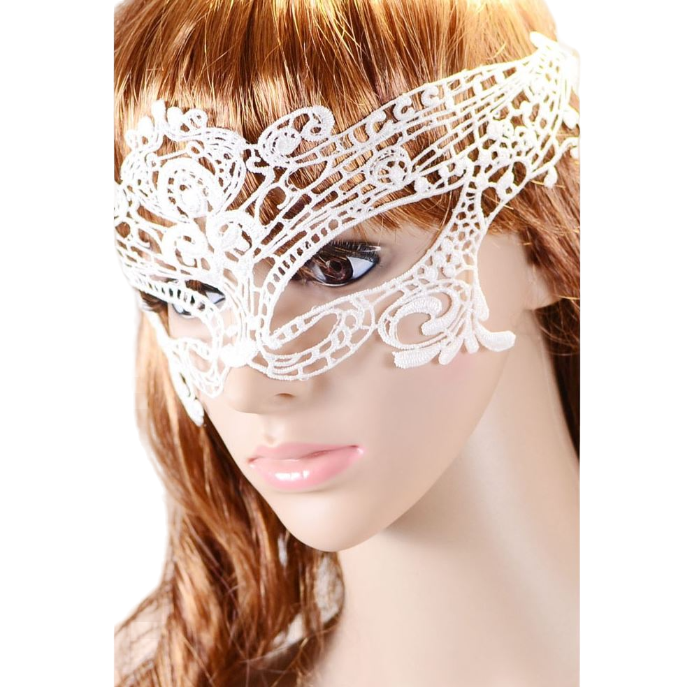 Black / White Sexy Lace Masquerade Eye Mask Fancy Dress Costume Ball Hens Party