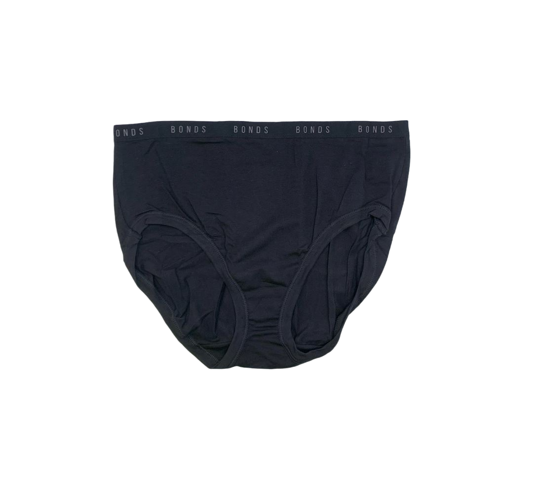 10 x Bonds Womens Cottontail Full Brief Underwear Black