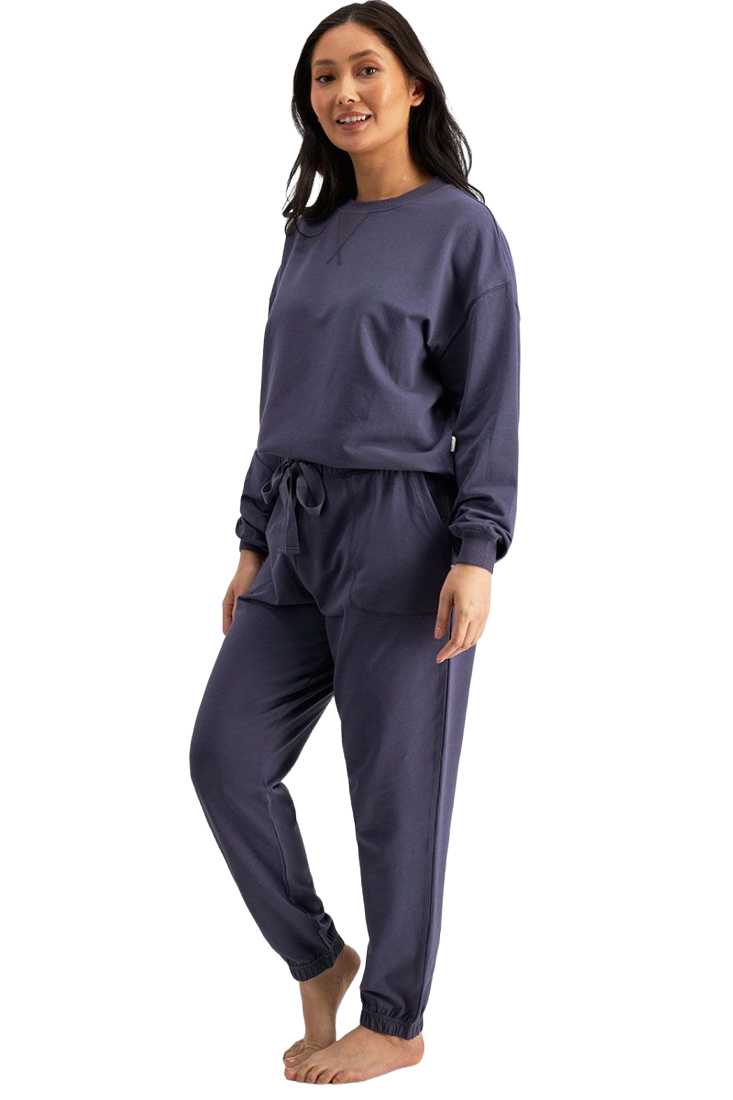 Womens Jockey Life Terry Pant Trackie Loungewear Molten Midnight