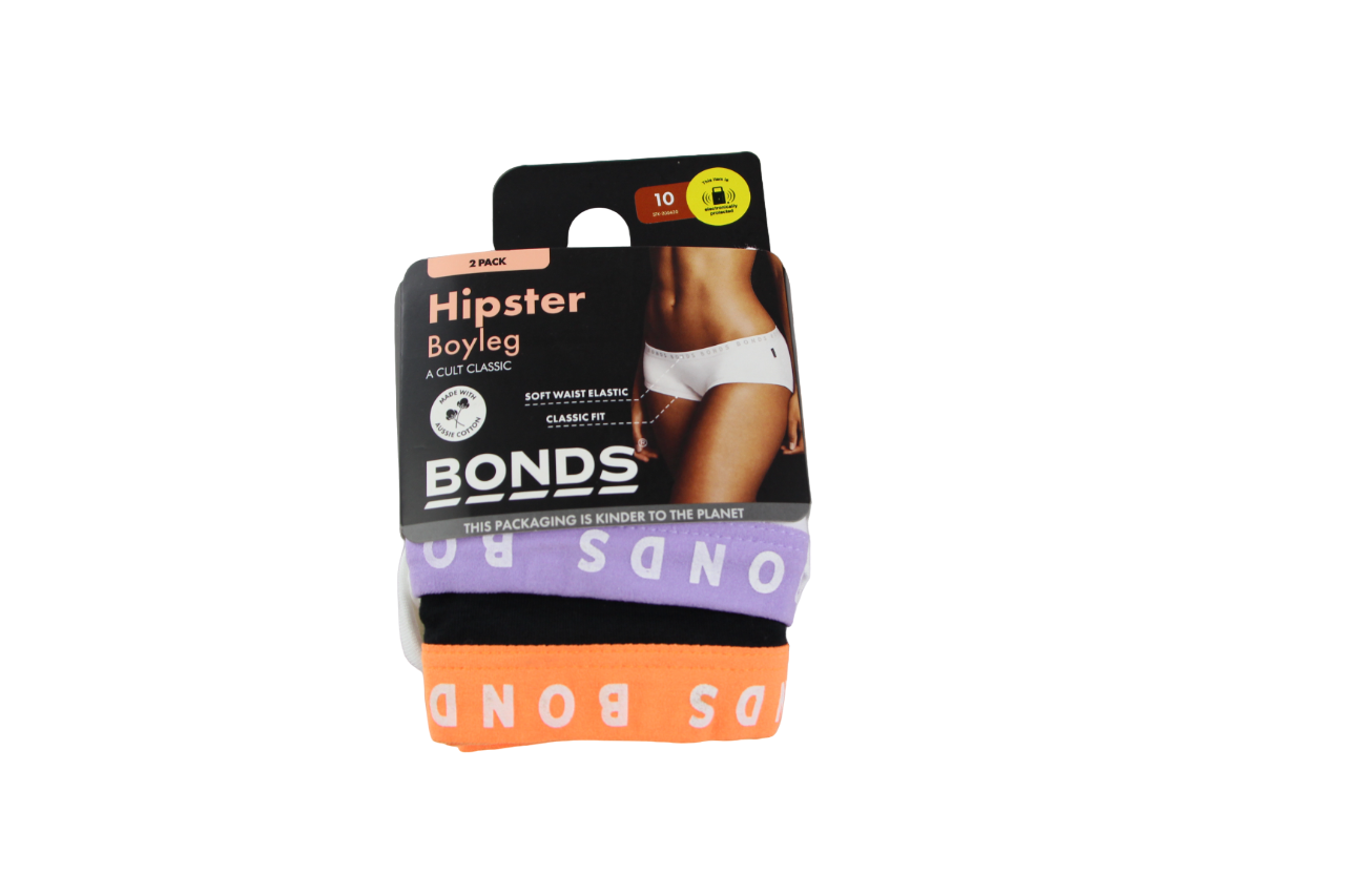 2 Pairs X Bonds Womens Hipster Boyleg Underwear Briefs 34K