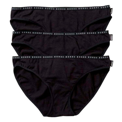 15 X Womens Bonds Hipster Bikini Underwear Undies Black