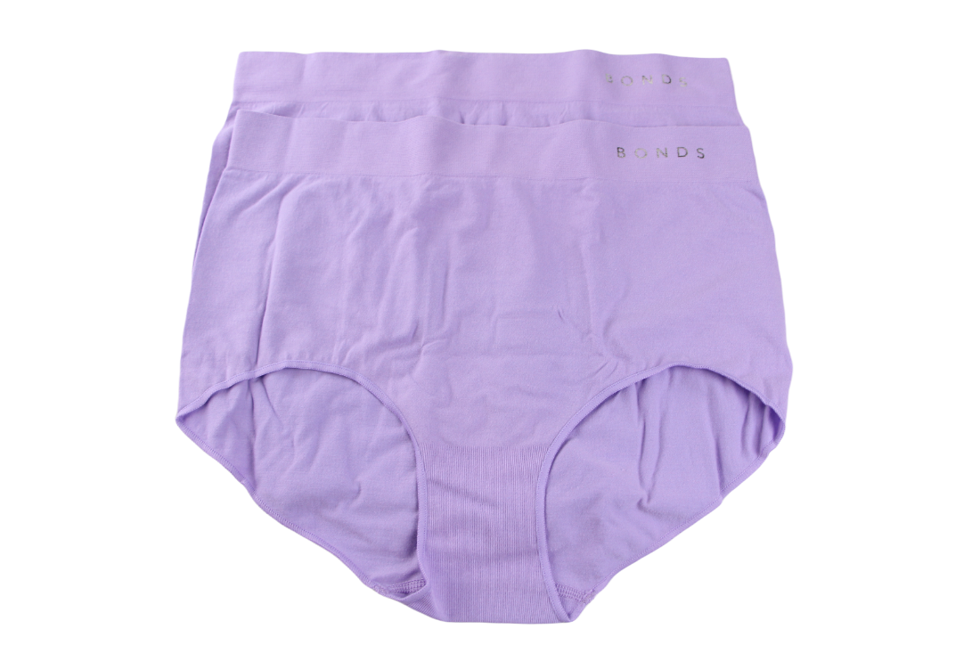 2 Pairs X Bonds Womens Seamless Full Brief Underwear Violet