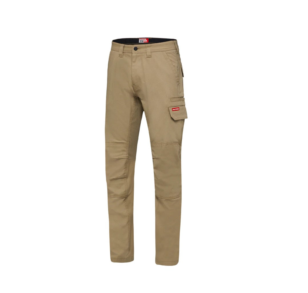 Mens Hard Yakka 3056 Stretch Canvas Cargo Pants Khaki