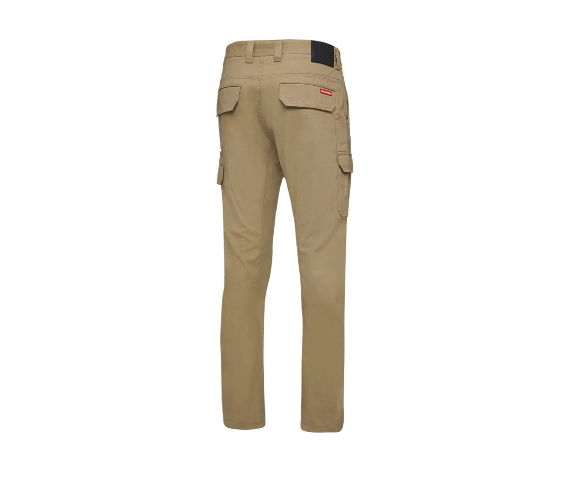 Mens Hard Yakka 3056 Stretch Canvas Cargo Pants Khaki