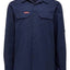 Mens Hard Yakka Flex Ripstop Long Sleeve Shirt Work Wear Navy Y04305