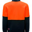 5 x Mens Hard Yakka Hi Vis Full Zip Brushed Fleece Jacket Orange/Navy Y06765