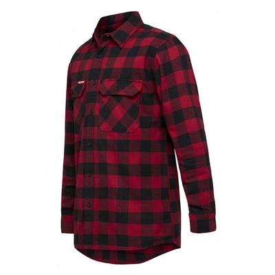 2 x Mens Hard Yakka Foundation New Check Flannel Shirt Red Y07295