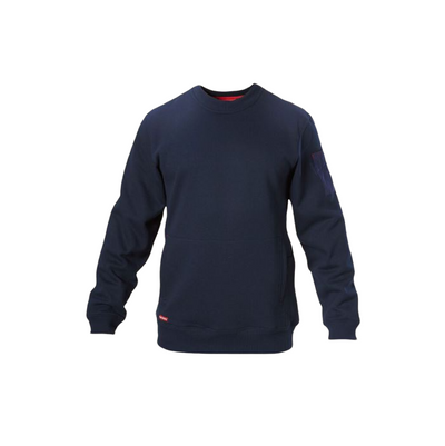 Mens Hard Yakka Fleece Crew Jumper Navy