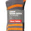 20 X Mens Hard Yakka Crew Work Multi-Coloured Workwear Socks