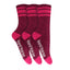 3 Pairs X Hard Yakka Womens Bamboo Work Socks Pink Marle