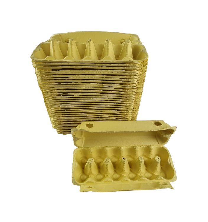 75 X Yellow Full Dozen 12-Egg Recyclable Egg Cartons