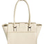 Womens Vky Original Victoria Trapeze Classic Leather Hand Bag Handbag - Cream