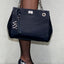 Womens Vky Original Leila Shoulder Classic Leather Bag Handbag - Navy
