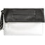 Womens Vky Lourve Clutch Leather Bag Handbag Black/Matt Silver Rainbow