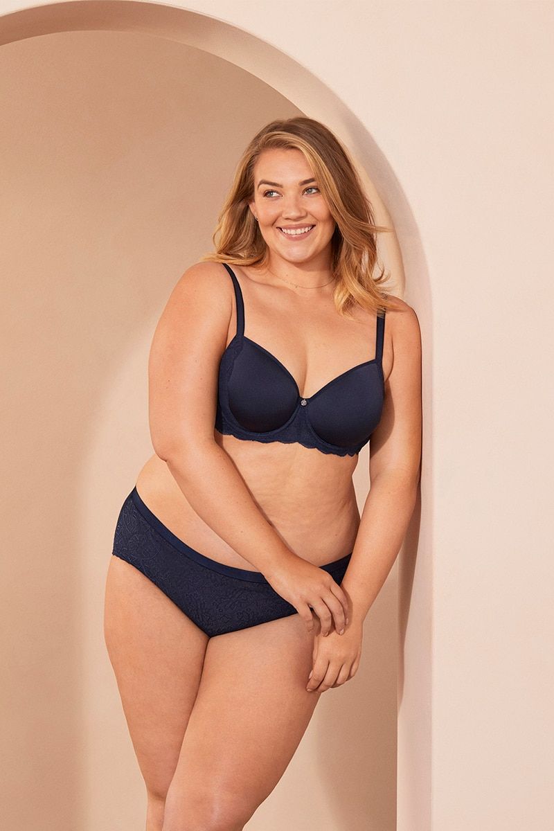 2 x Berlei Lift & Shape Balconette Spacer Bra Navy Yxct