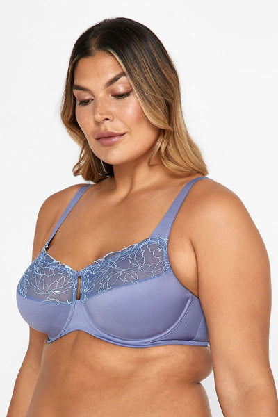 Berlei Luminous Embroidered Minimiser Bra Violet Yxrl