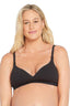 2 x Bonds Womens Bumps Contour Maternity Wirefree Bra Black Yyccy