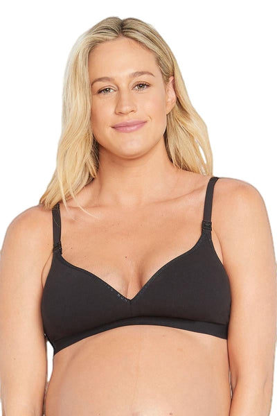 Bonds Womens Bumps Contour Maternity Wirefree Bra Black Yyccy