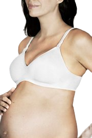 Berlei Womens Barely There Cotton Wirefree Wire Free Maternity Bra Black White