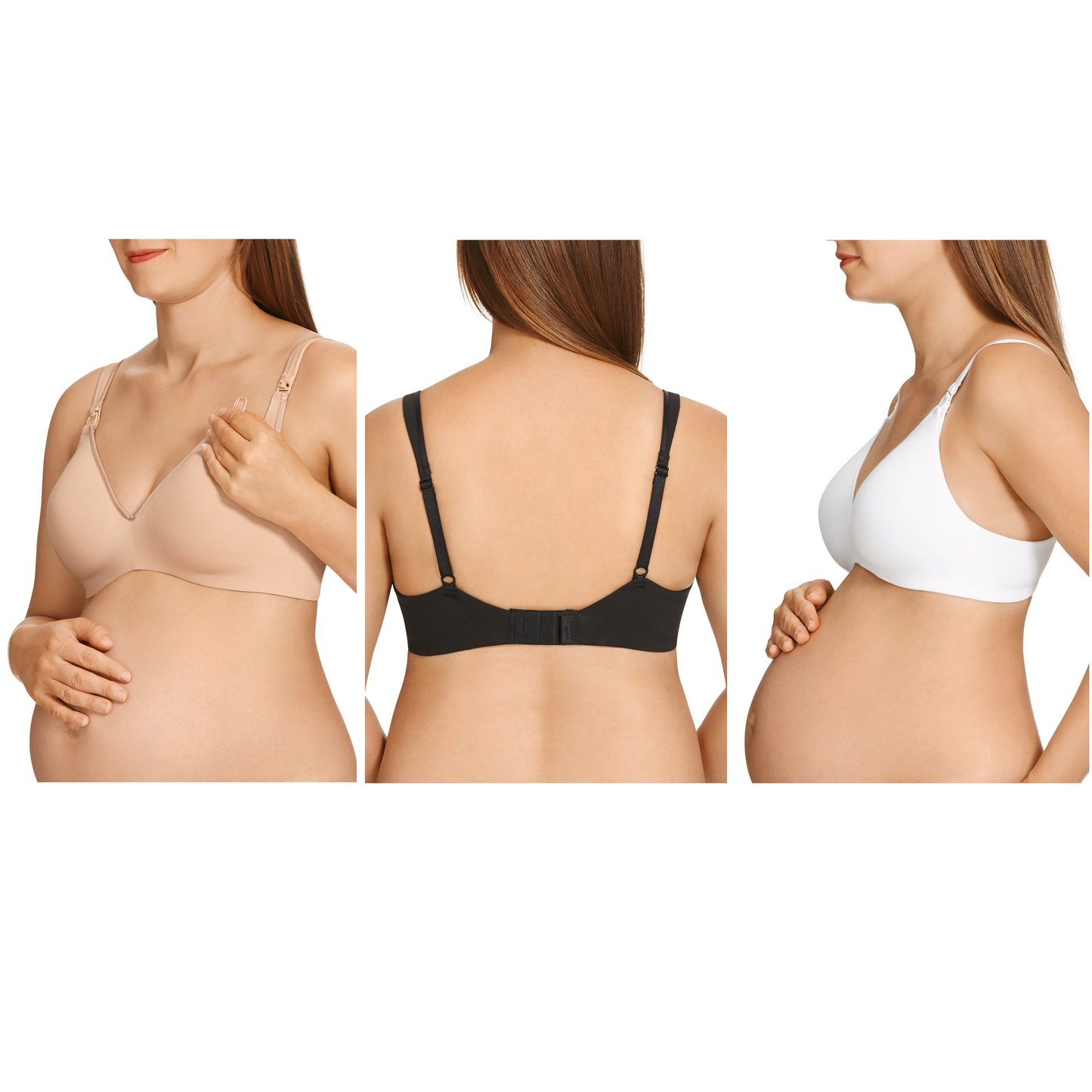 Berlei Womens Barely There Cotton Wirefree Wire Free Maternity Bra Black White