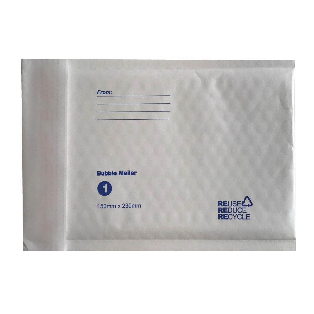 100x Tempest 215x280mm Bubble Mailers Envelopes White Kraft Paper Padded Eco Mail Postage Bags