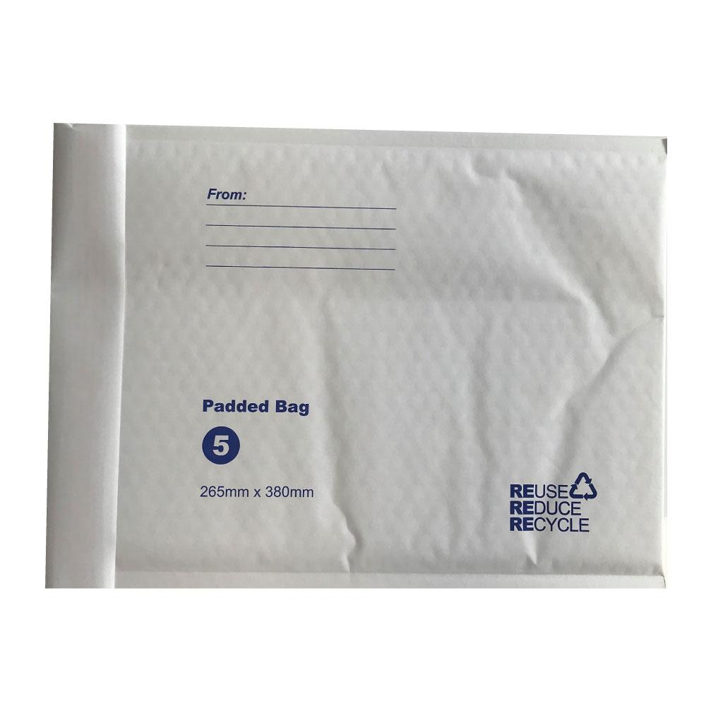 100x Tempest 215x280mm Bubble Mailers Envelopes White Kraft Paper Padded Eco Mail Postage Bags
