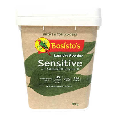 10Kg Laundry Powder Sensitive Bosisto's Bulk Eco Eucalyptus Washing Detergent-Bosisto's-ozdingo