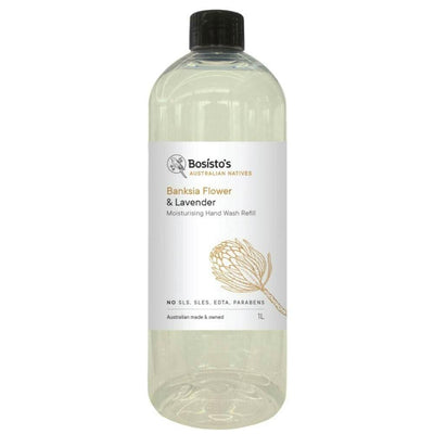 1L Hand Wash Refill Banksia Lavender Bosisto's Moisturising Soap Free Liquid Gel-Bosisto's-ozdingo