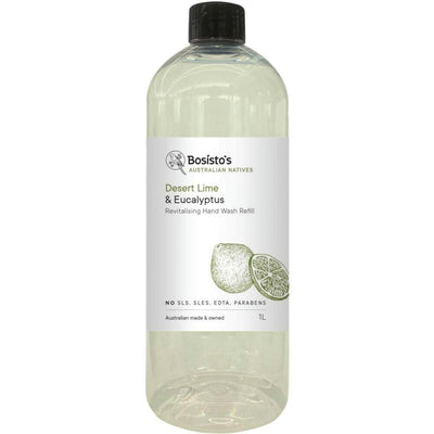 1L Hand Wash Refill Lime Eucalyptus Bosisto's Revitalising Soap Free Liquid Gel-Bosisto's-ozdingo
