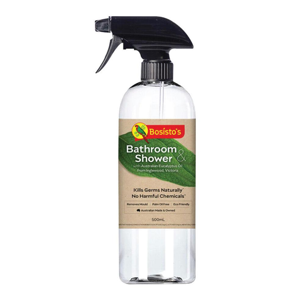 500ml Bathroom Shower Cleaner Bosisto's Natural Eucalyptus Essential Oil Spray