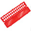 50cm Long Poultry Feeder Chicken Feeding Trough Red Plastic Flip Top Container
