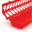 50cm Long Poultry Feeder Chicken Feeding Trough Red Plastic Flip Top Container