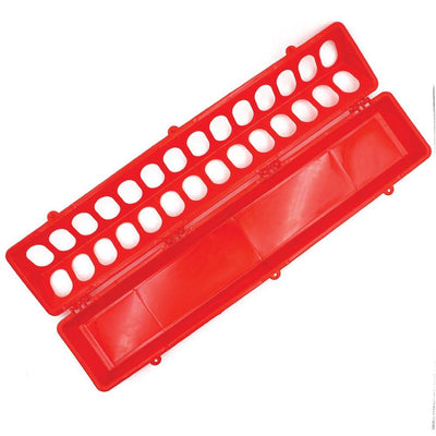 50cm Long Poultry Feeder Chicken Feeding Trough Red Plastic Flip Top Container-Rooster Farms-ozdingo