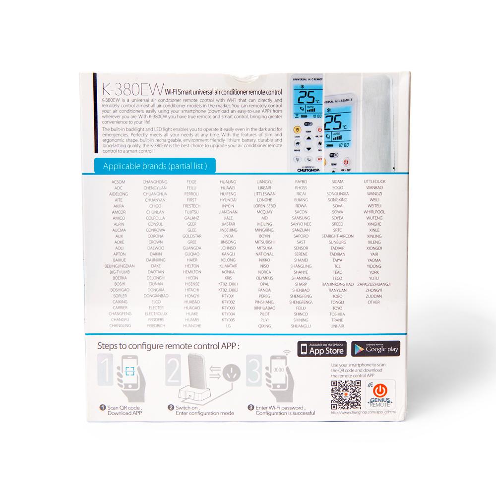 Chunghop K-380EW Wi-Fi Universal Air Conditioner AC Remote Control Replacement