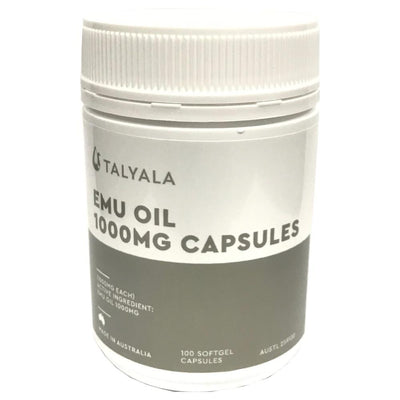 Emu Oil Capsules Pure 100 x 1000mg - Eczema Cholesterol Skin Hair Pain Arthritis