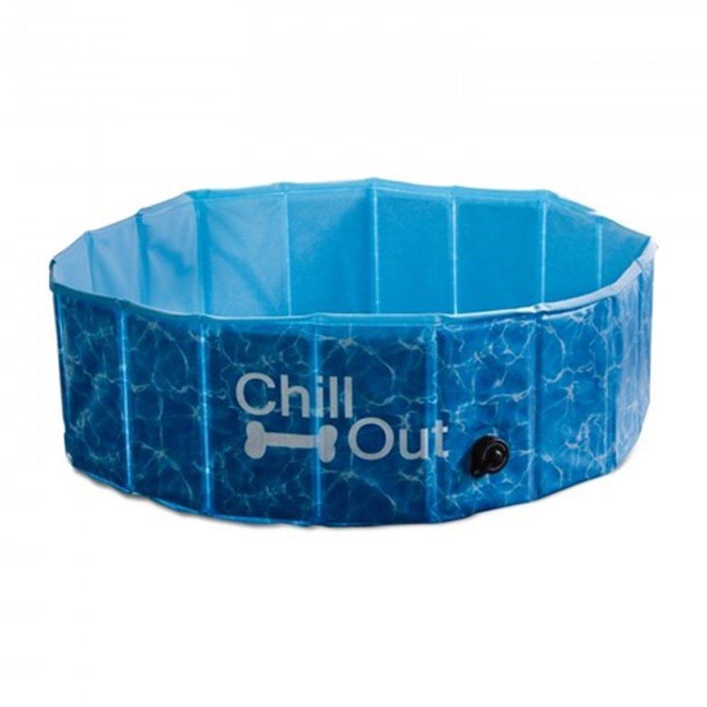 L Dog Swimming Pool Pet Chill Out Plastic Puppy Bath Splash Fun All For Paws