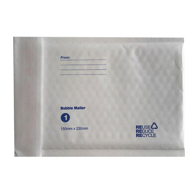 Tempest Bubble Mailers Envelopes White Kraft Paper Padded Eco Mail Postage Bags-Tempest-ozdingo